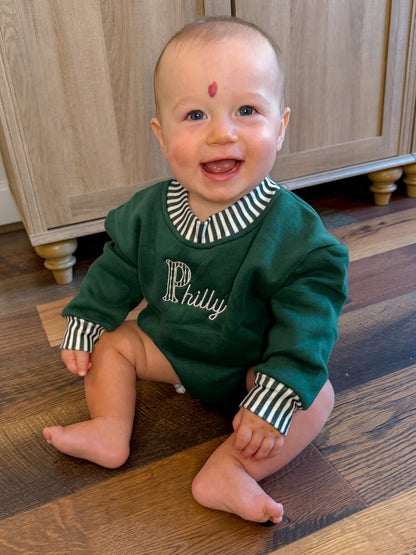 Philly Pinstripe Mockneck- Infant Bubble