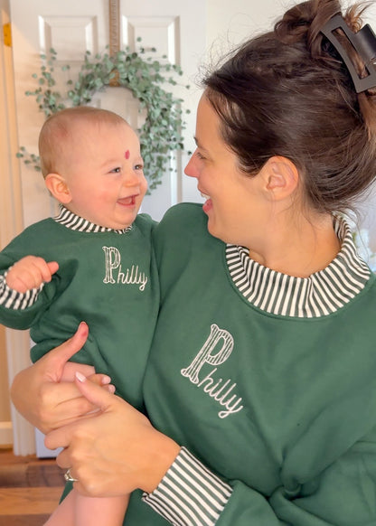 Philly Pinstripe Mockneck- Adults